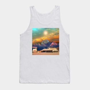 Sharing The Sky - Collage/Surreal Art Tank Top